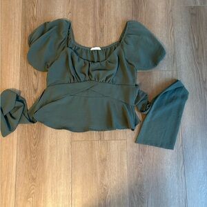 Altar'd State Forest Green Blouse